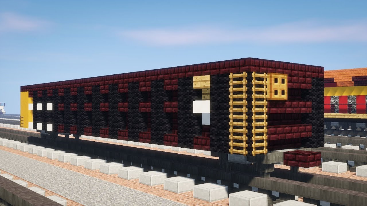 Minecraft Coal Gondola Freight Railcar Tutorial