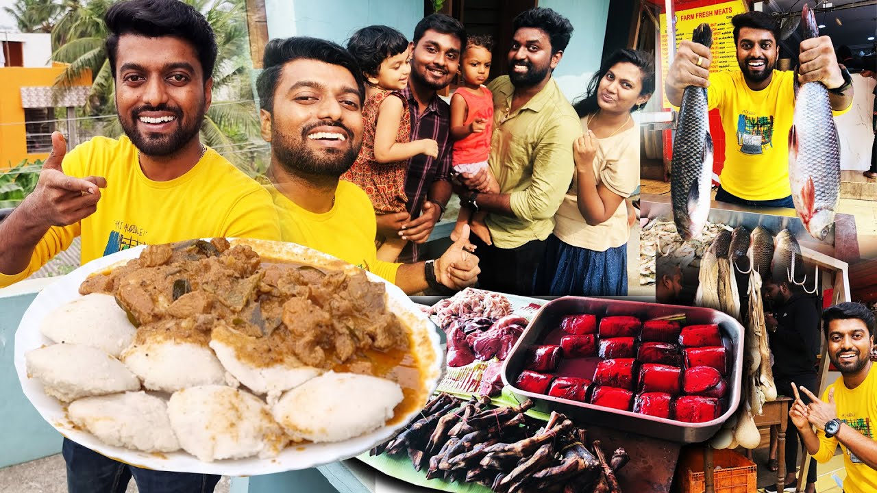IDLY KARI KULAMBU & Full Goat Shopping - Farm Fresh Meats | Easter Morning Special