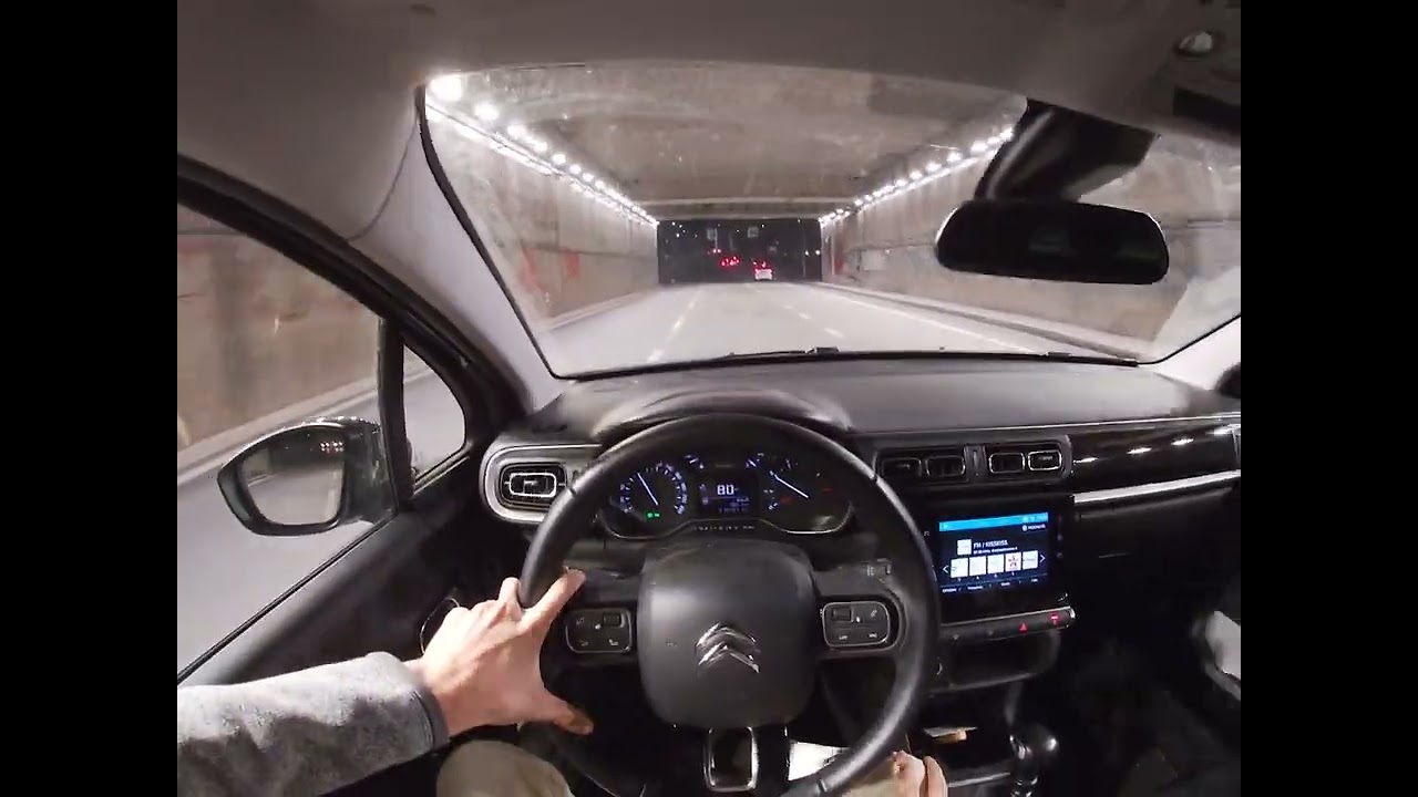 Citroen C3 PureTech 110 S&S Shine POV GoPro night drive