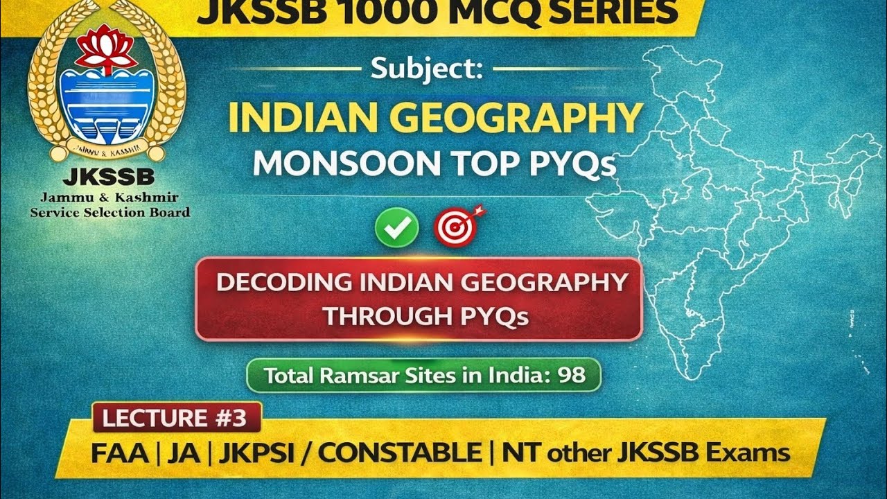 Indian Monsoon PYQs Explained | Seasonal Reversal, ITCZ, El Niño | Geography MCQs|1000s MCQ Series