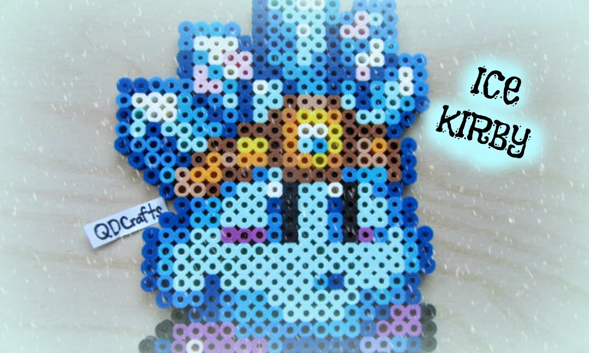 Ice Kirby Perler Bead Sprite