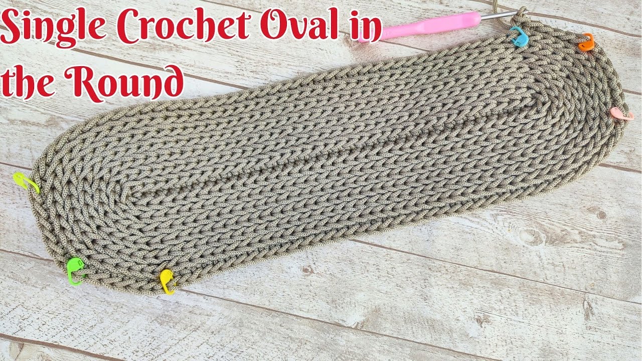 Single Crochet Oval Base for Bags | Crochet Oval  Bottom Bag in Any Size in a Spiral