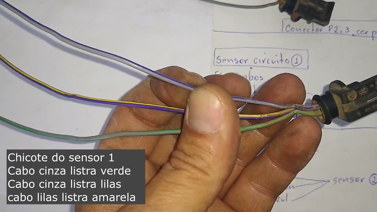 Chicotes dos sensores circuito ar 1 e 2 - Mercedes Benz Atron 1635