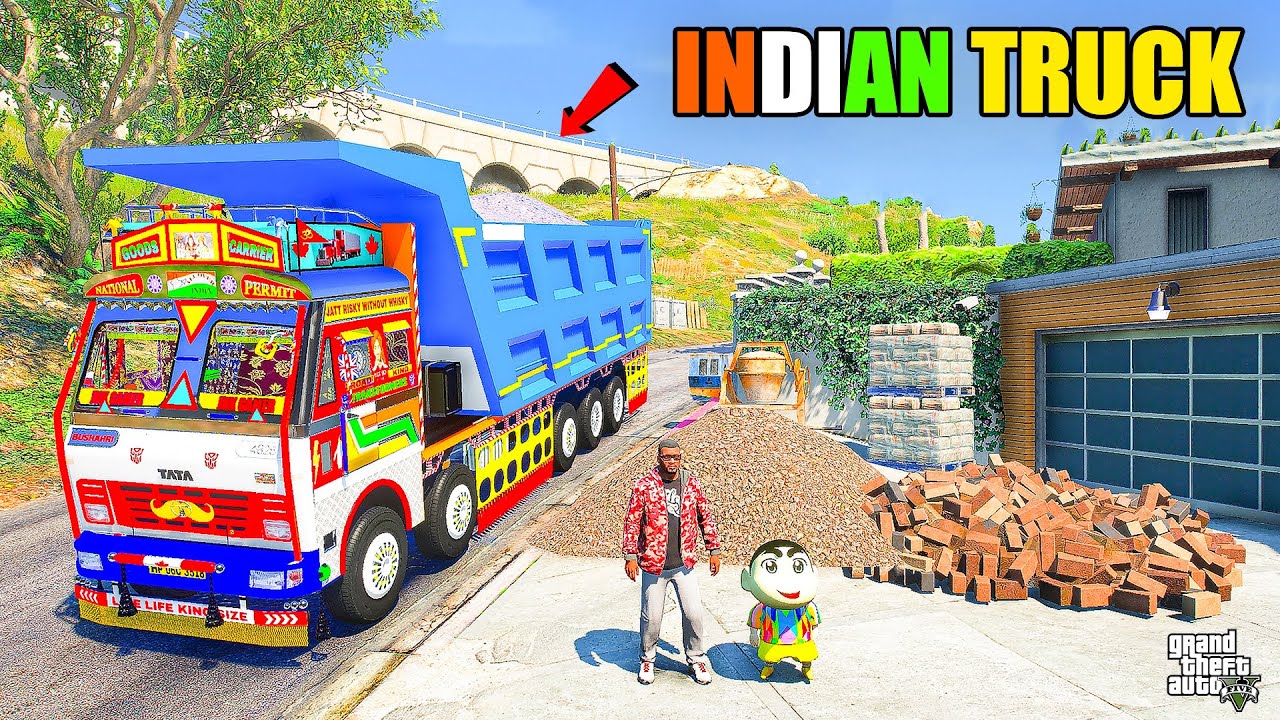 Franklin & Shinchan Buy Indian TATA Tipper Truck And Start Transport Business in GTA 5