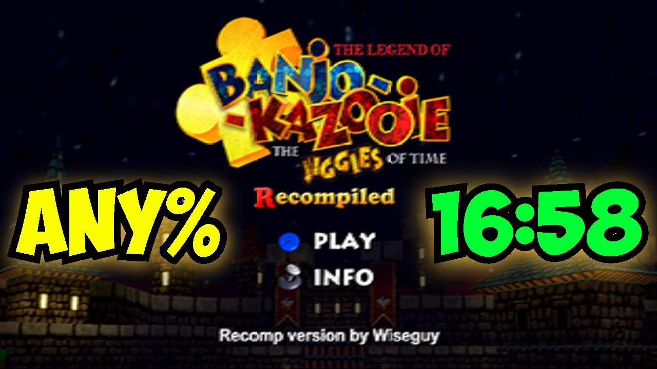[WR] BK: Jiggies of Time Recomp Any% Speedrun in 16:58