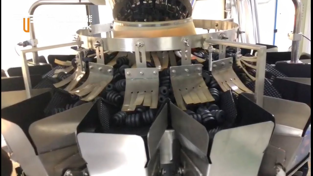 Packaging system | Multihead | VFFS | Inclined conveyor | Exit conveyor | Rubber parts