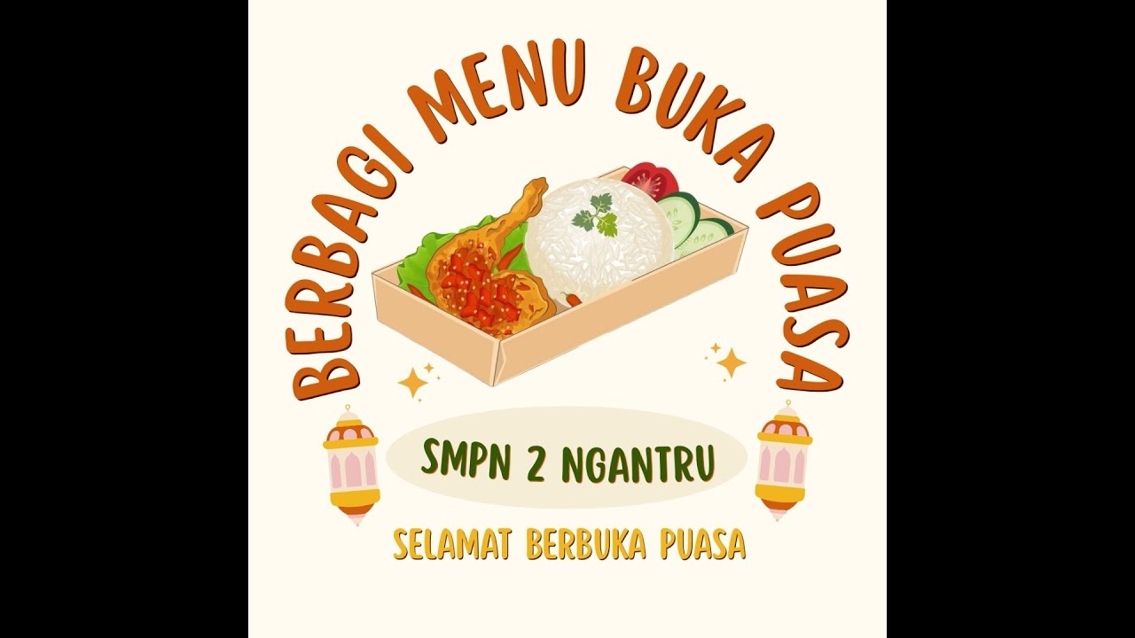 SMPN 2 Ngantru Berbagi Menu Buka Puasa