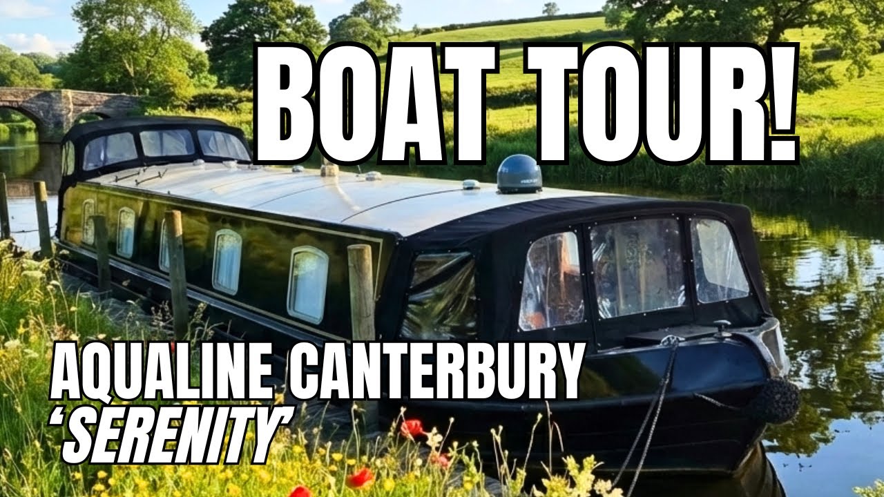 Boat Tour! Inside Our Friends Aqualine Canterbury Widebeam | 206