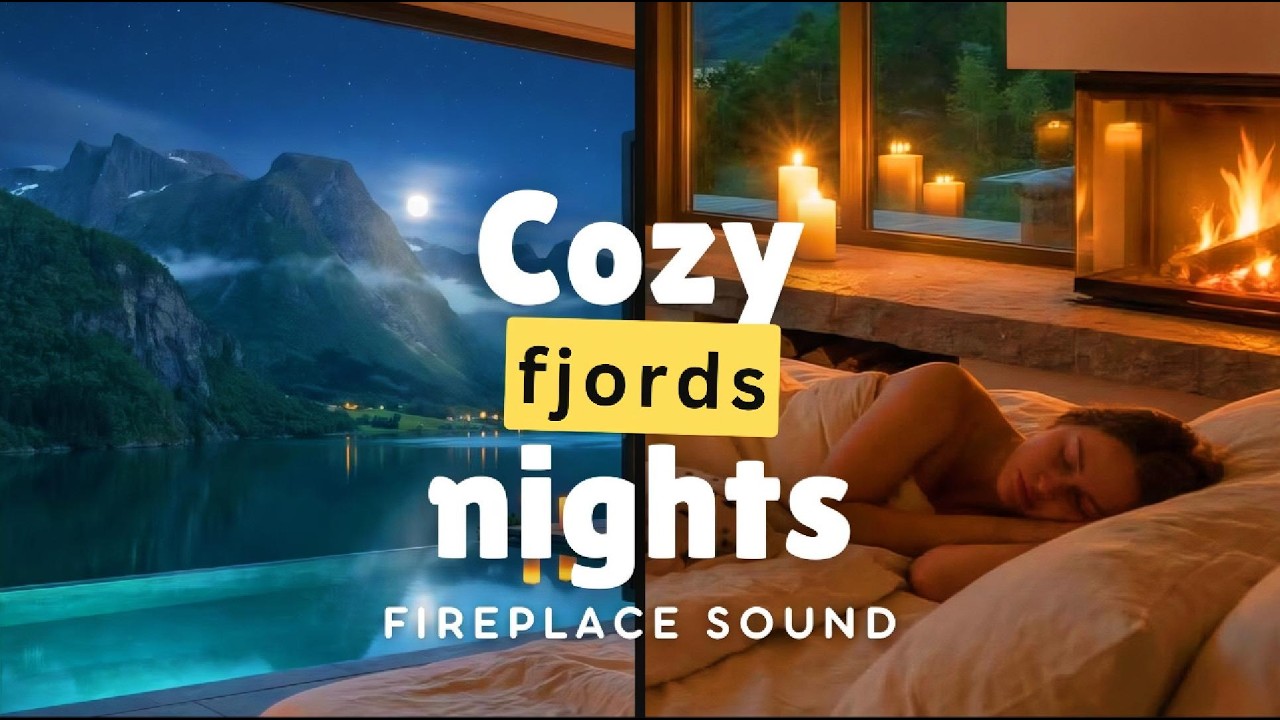 Relaxing Deep Sleep Music 🔥 Mountain Fireplace Ambience for Better Sleep (4 Hours)