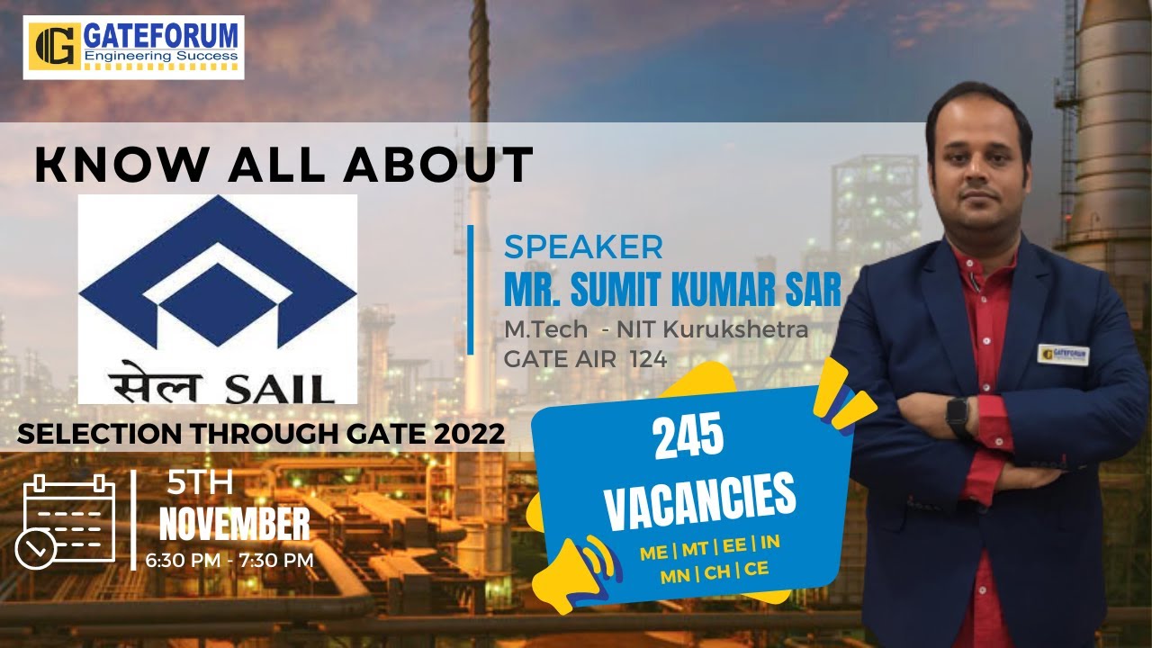 SAIL recruitment 2022 | 245 posts for Management Trainee | CTC : 16 Lakh PA