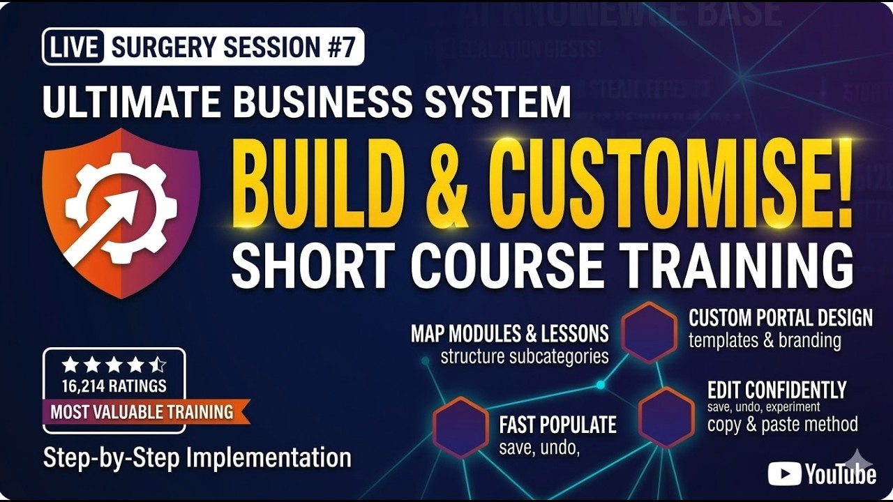 Live Surgery Session #7: Building Your Course Structure & Design (No Fear Required!)