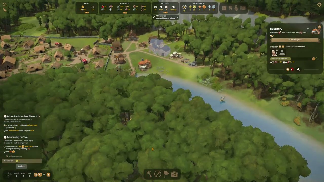 Foundation PC Gameplay Ep. 2, No Commentary, City Building, Town and Community, Relaxing Game