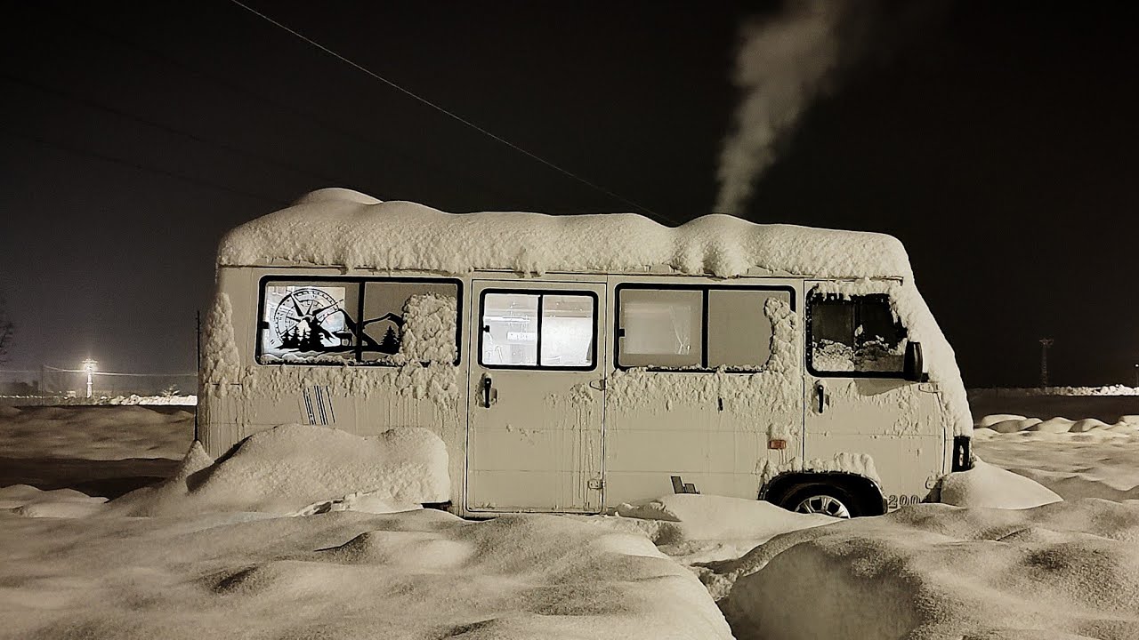 -21° Жизнь в караване – Очень суровая зима – Все замерзло