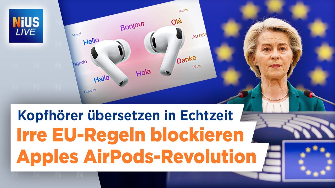 Apple: AirPods mit Live-&Uuml;bersetzung funktionieren NICHT in der EU | NIUS Live vom 26. September 2025