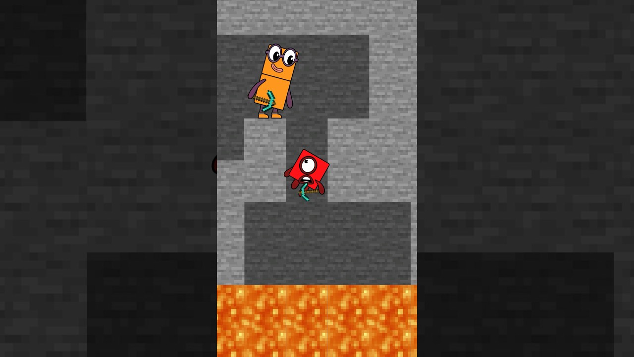 Number Two help Number One❤️ #numberblocks #minecraft #animation