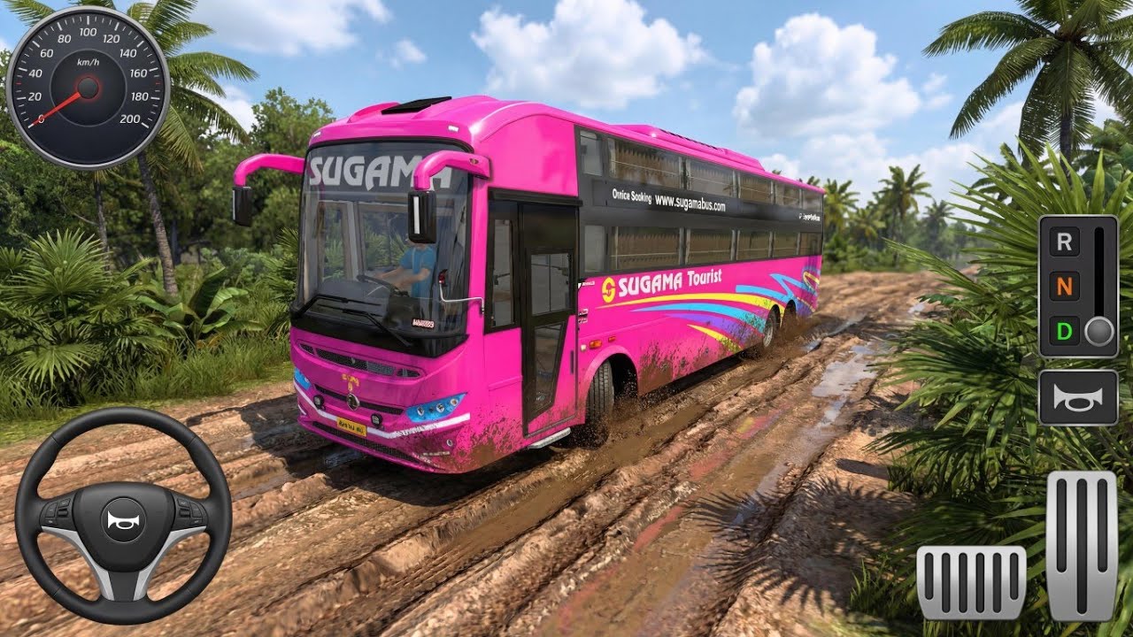 SUGAMA Sleeper Coach Bus | Mud Off-Road Challenge 😱 | Bus Simulator Indonesia Gameplay 
