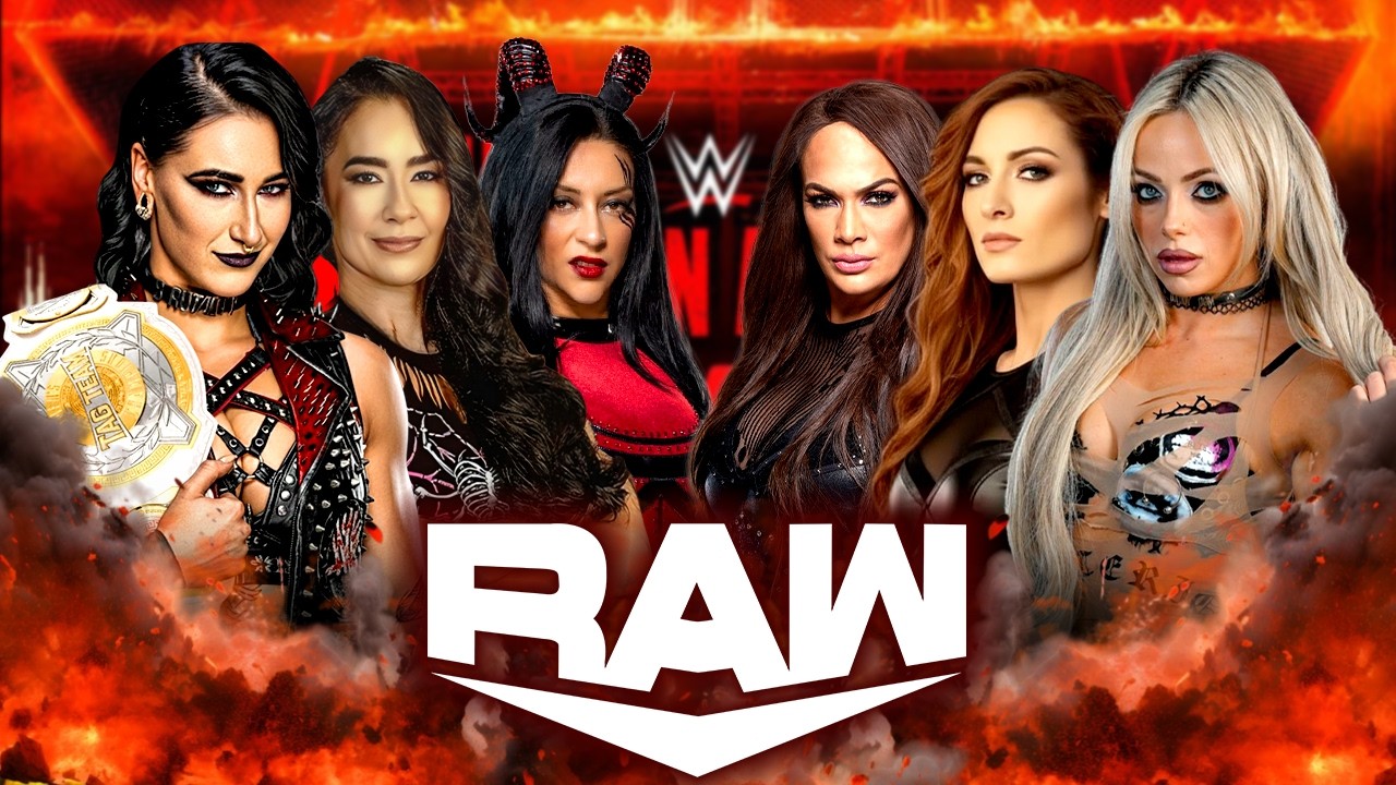 WWE RAW: Rhea Ripley AJ Lee & Vaquer vs Liv Morgan Becky Lynch & Nia Jax - Full Match 23-Feb-2026