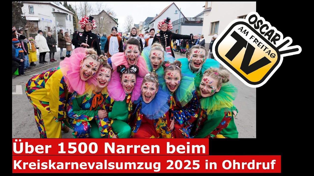 So geht Fasching im Landkreis Gotha: Über 1500 Narren beim Kreiskarnevalsumzug 2025 in Ohrdruf