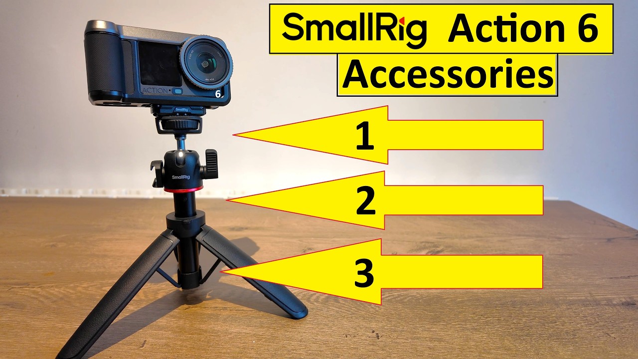 DJI Osmo Action 6 | Обзор аксессуаров | Штатив SmallRig, фотоклетка и поддержка двойного крепления