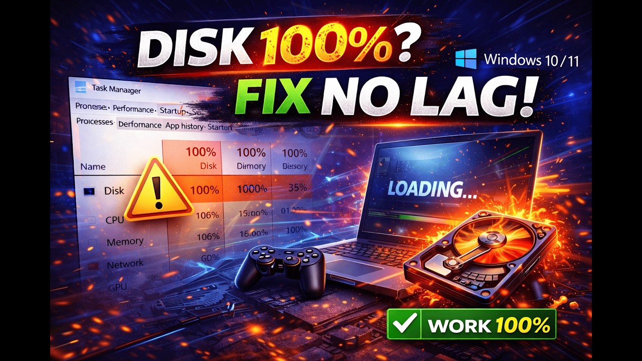 Fix Disk 100% di Windows 11 untuk Spek Rendah (Auto Ringan!)