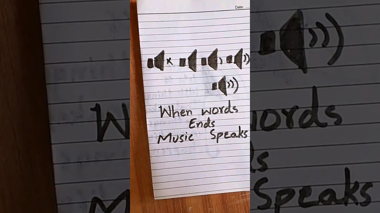 when words end music speakes#fundrawing#easydrawingforbeginners