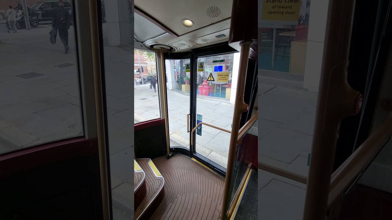 3 Door London New Routemaster Bus third Door Closing