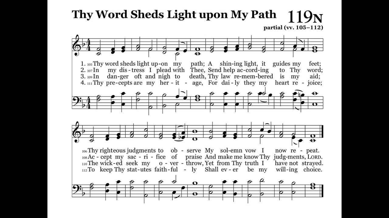Thy Word Sheds Light Upon my Path (Repentance) 2024 Psalter 119N