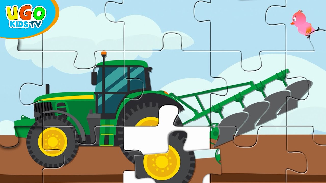 Puzzle Animati 🧩 - Il trattore e la Mietitrebbia | Jig Saw Puzzle