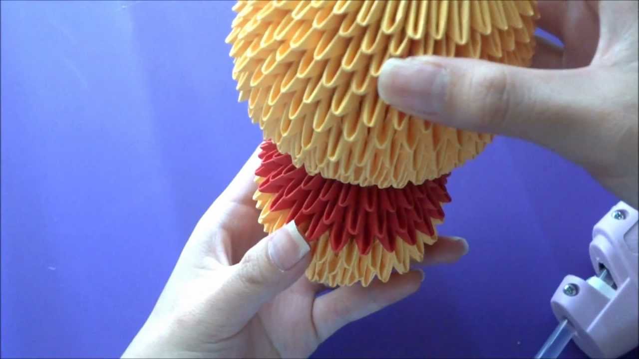 3D Origami Winnie the Pooh Tutorial