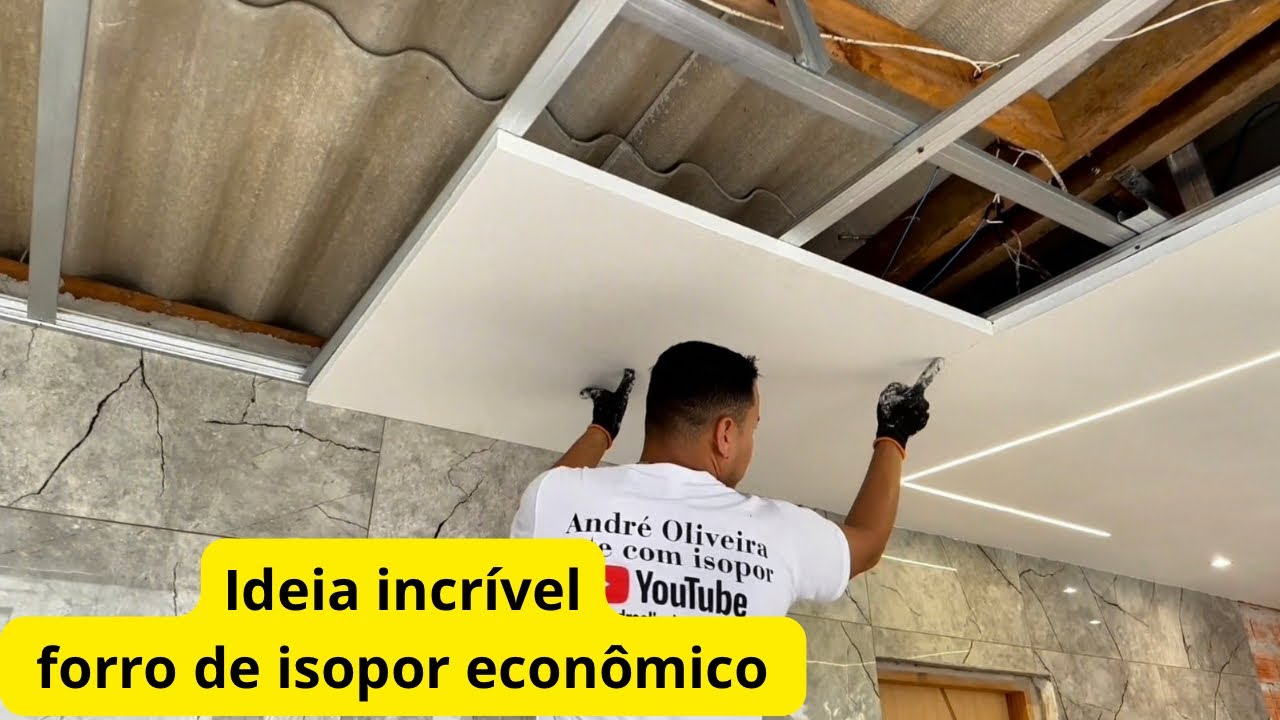 Forro com placa de isopor EPS: olha o resultado gastando pouco 