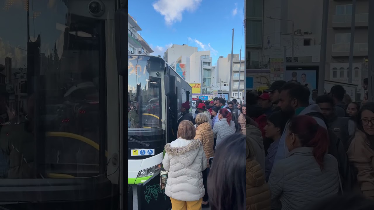 Taking a bus in Malta
