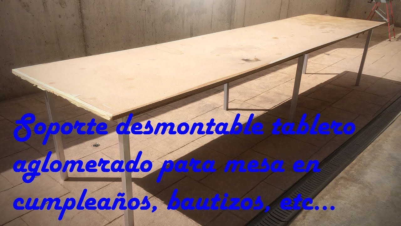 Soporte desmontable tablero aglomerado para mesa.