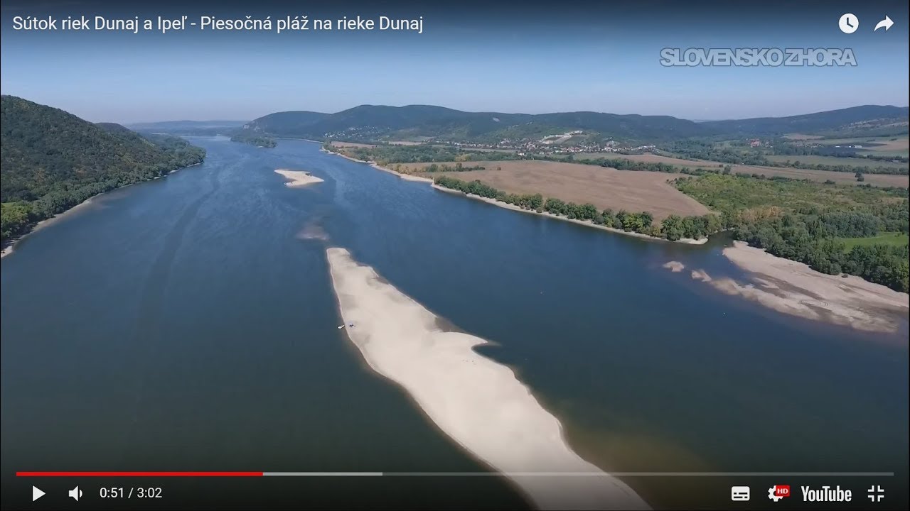 Sútok riek Dunaj a Ipeľ - Piesočná pláž na rieke Dunaj