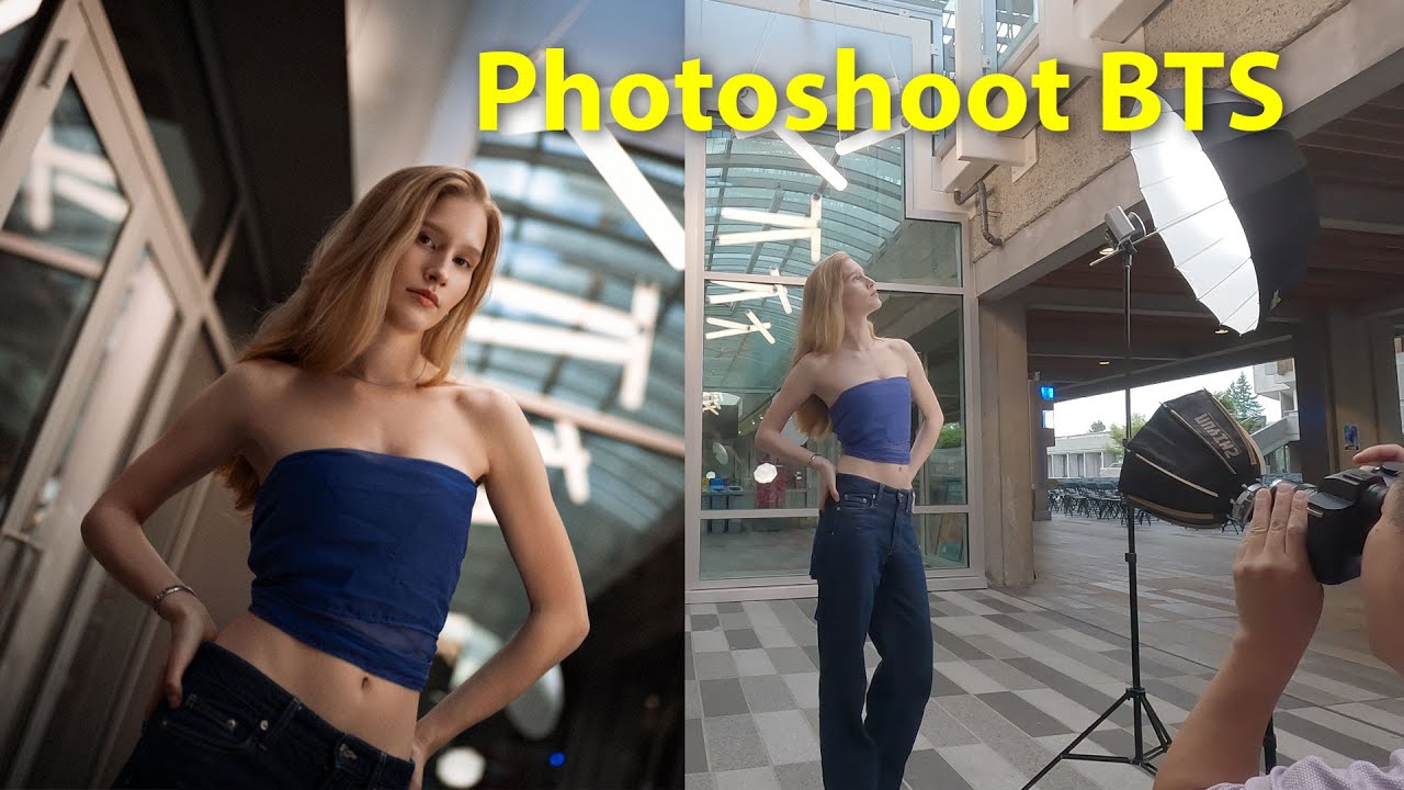 Portrait photoshoot behind the scene