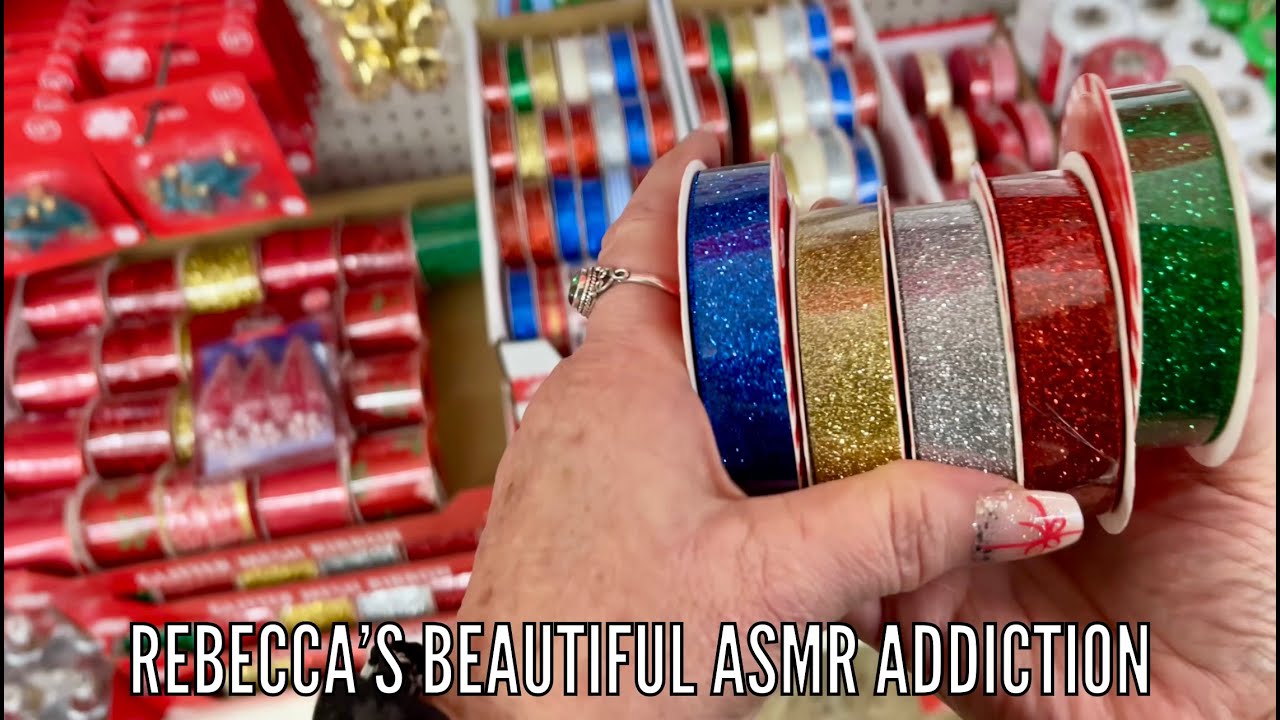 ASMR Dollar Tree Christmas shopping! (No talking version) Quick stop at Walmart too!