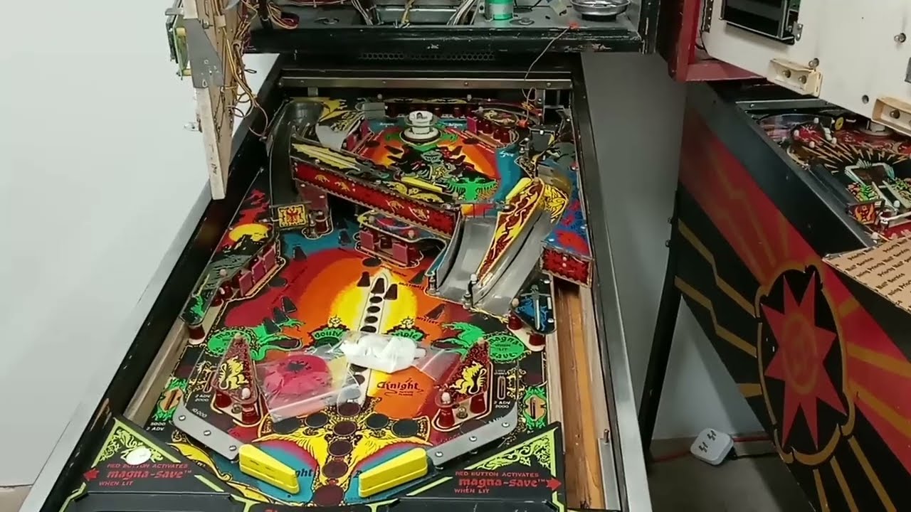 Repairing the Speech board from a Black Knight (Williams system 7) Pinball Machine. It had a bad IC2