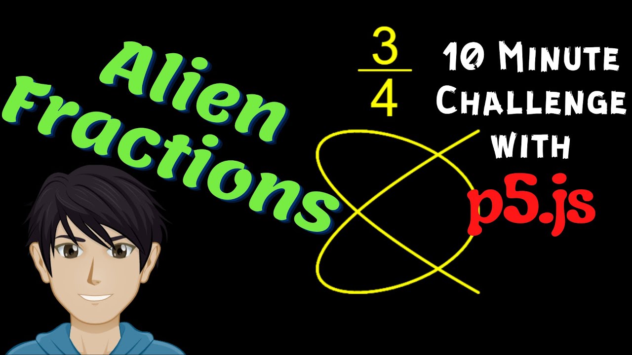 p5.js | 10 minute challenge | Alien Fractions | The Coding Kid