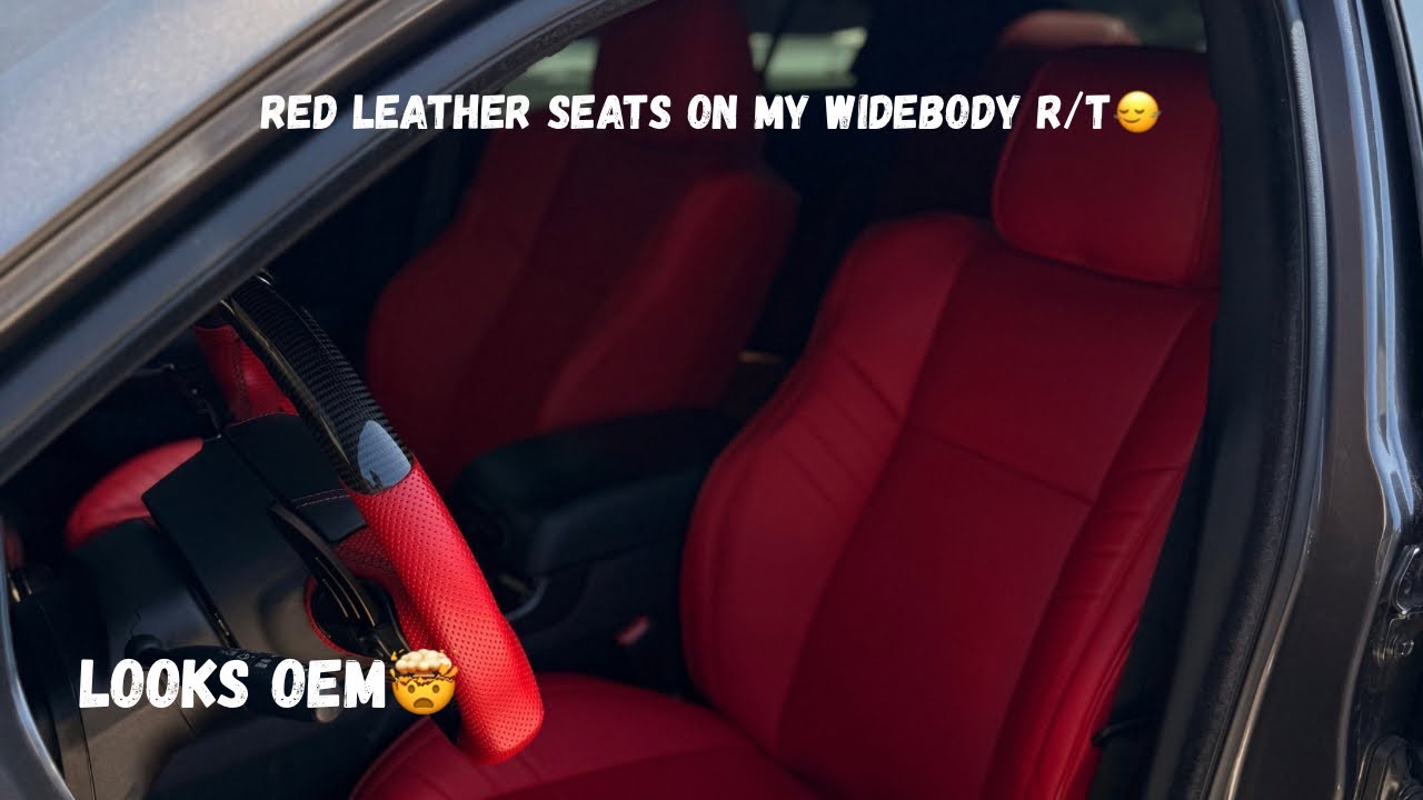 INSTALLING KUSTOM INTERIOR RED LEATHER SEATS ON MY WIDEBODIED CHARGER R/T🫣