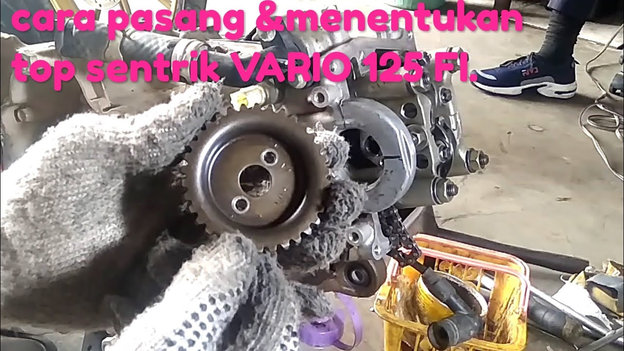 cara menentukan posisi top vario 125 fi, & pasang water pump