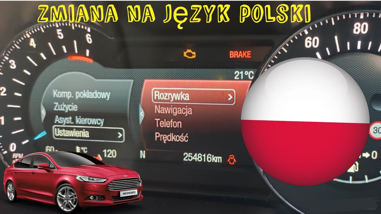 Obsługa w Języku POLSKIM - Ford Mondeo mk5 - Cyfrowy Wyświetlacz - Forscan - Vgate vLinker