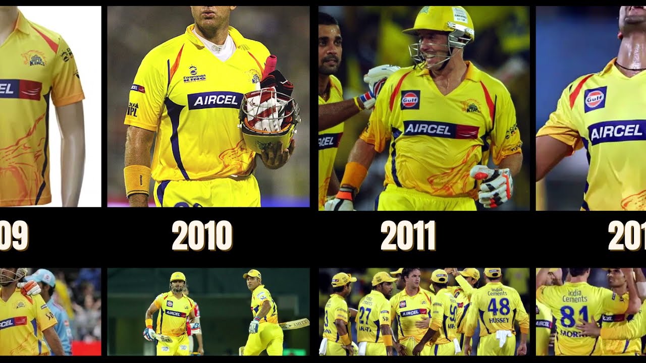 Chennai Super Kings Jersey Evolution (2008-2025)