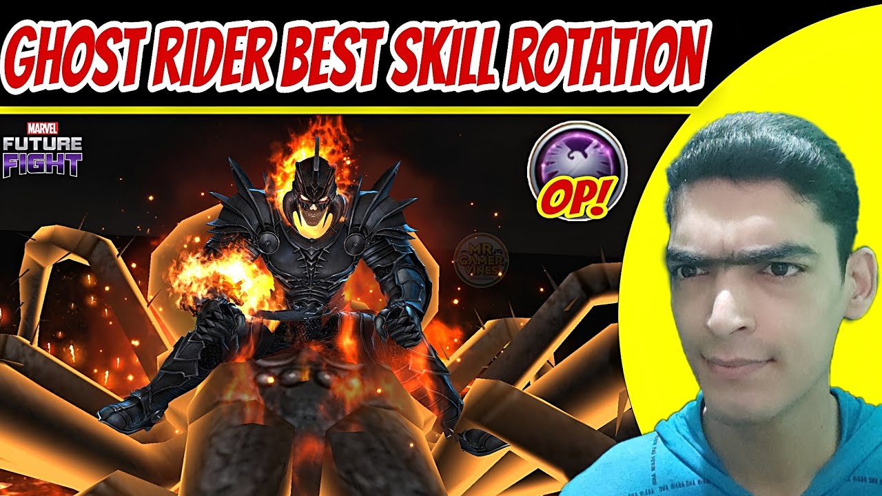🤨 Best Skill Rotation for Ghost Rider New Uniform & GBR Fast Clear Skill!! | Marvel Future Fight 