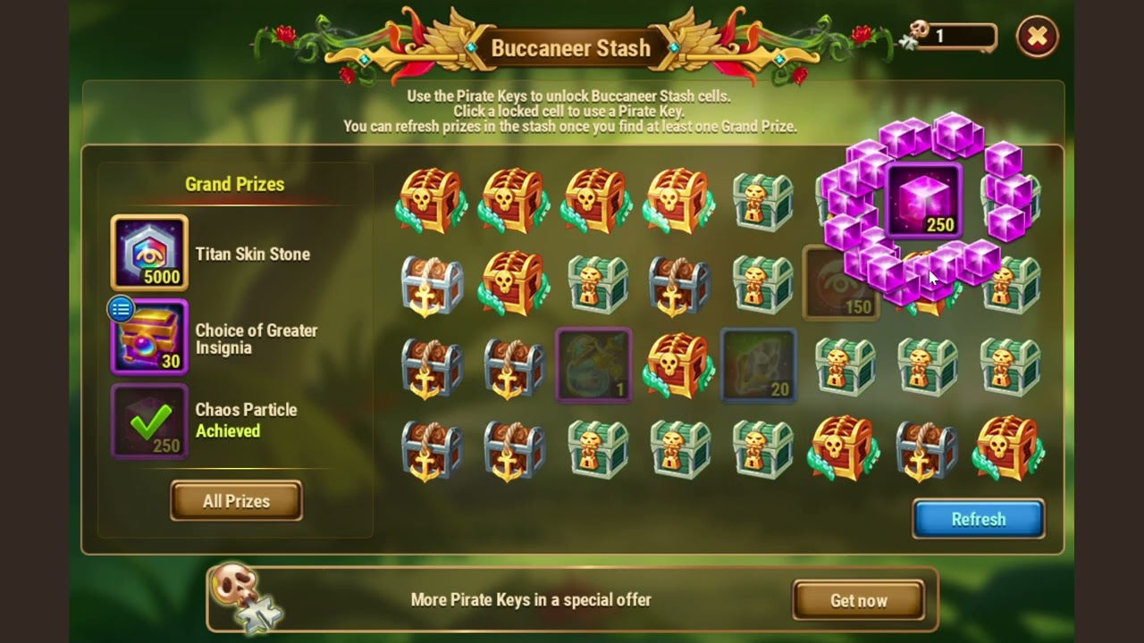 Hero Wars#shorts: open 11 pirate key during Black Beard's Legacy--- 500 chaos particles