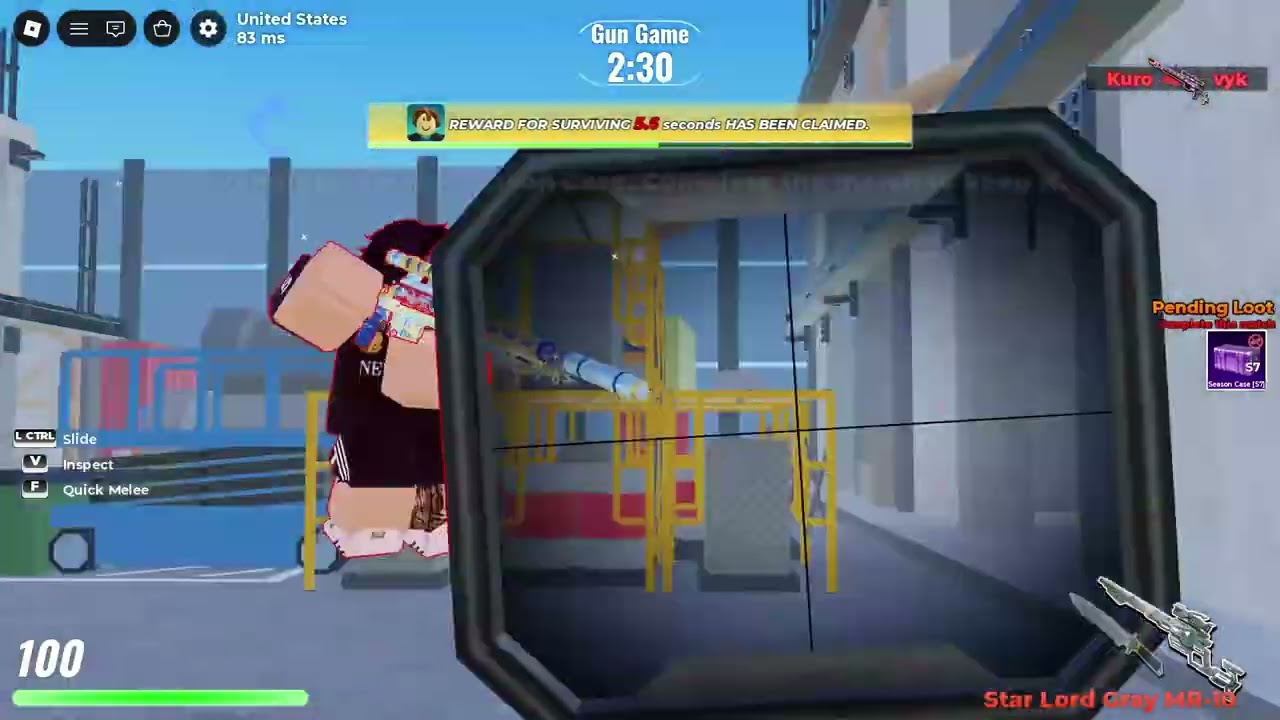 Destroying players in sniper arena ROBLOX(gungame)