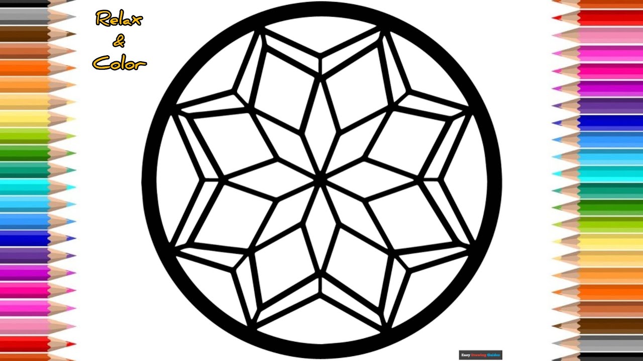 Relax & Color Geometric Mandala | Satisfying Coloring Art 🎨