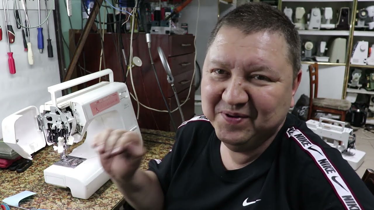 Janome 500E замена рамки игловодителя
