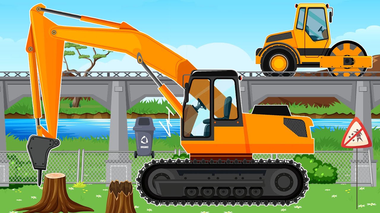 BRIDGE-SIDE CONSTRUCTION as an Excavator Clears Tree Stumps 🚧🛠️ | Construction Story