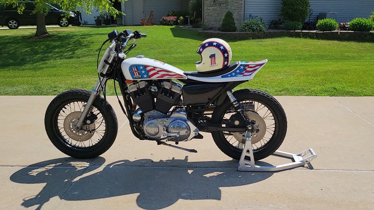 Harley Davidson XR 750 Evel Knievel replica with helmet Ebay NO RESERVE Auction