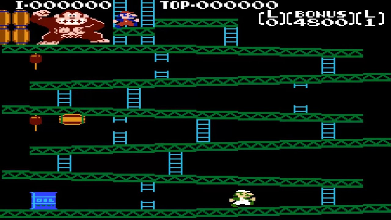 Donkey Kong Luigi Edition By HackedNesRoms NINTENDO NES HACK