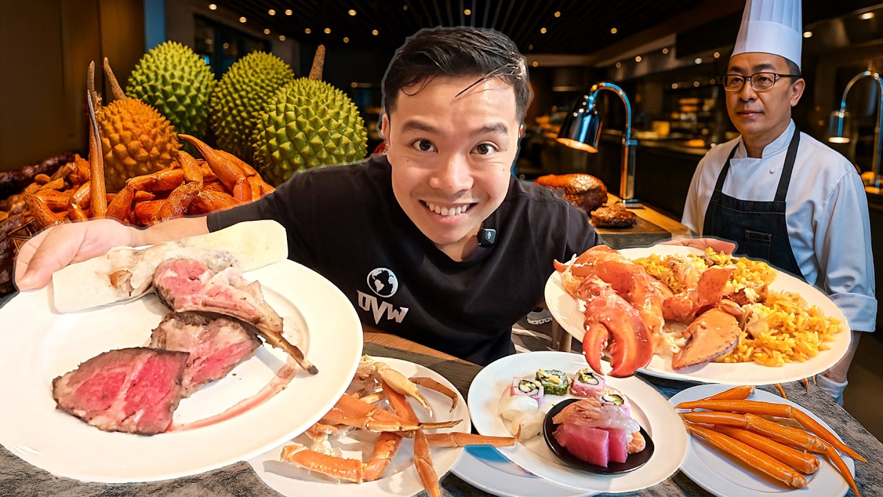 Hong Kong’s BEST Luxury Buffet 🇭🇰 Unlimited Lobster, King Crab & Steak!